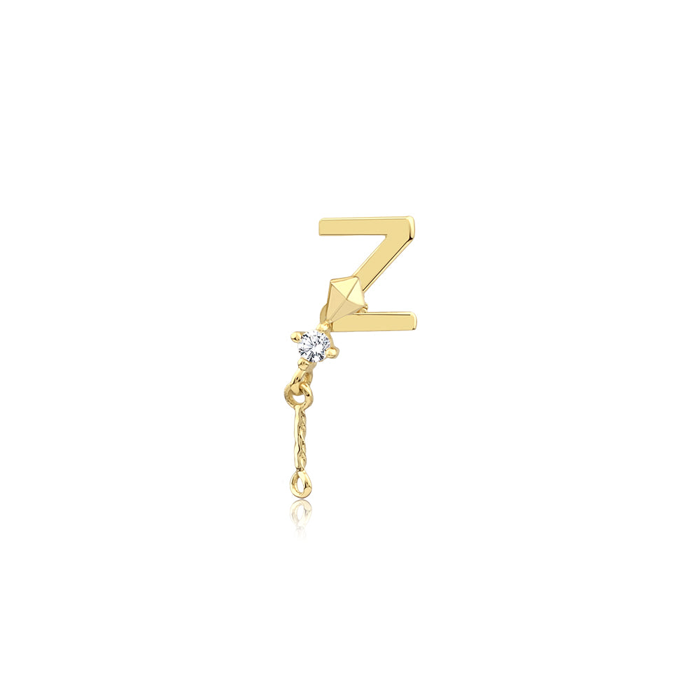 14K Gold Harf Tragus Piercing