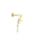 14K Gold Harf Tragus Piercing